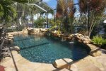 Pool and Spa with Tropical Landscaping